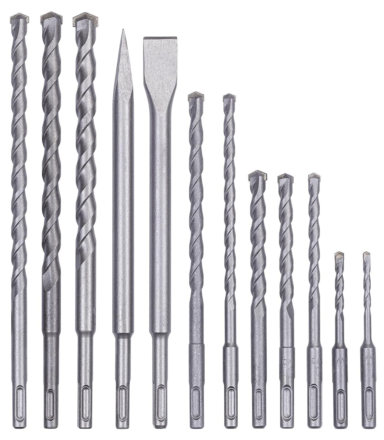 Einhell Marteau-perforateur électrique TH-RH 1600 (1600 W, Mandrin SDS Plus, Tête robuste en aluminium, Livré avec mallette) + Kit de 12 forets/burins