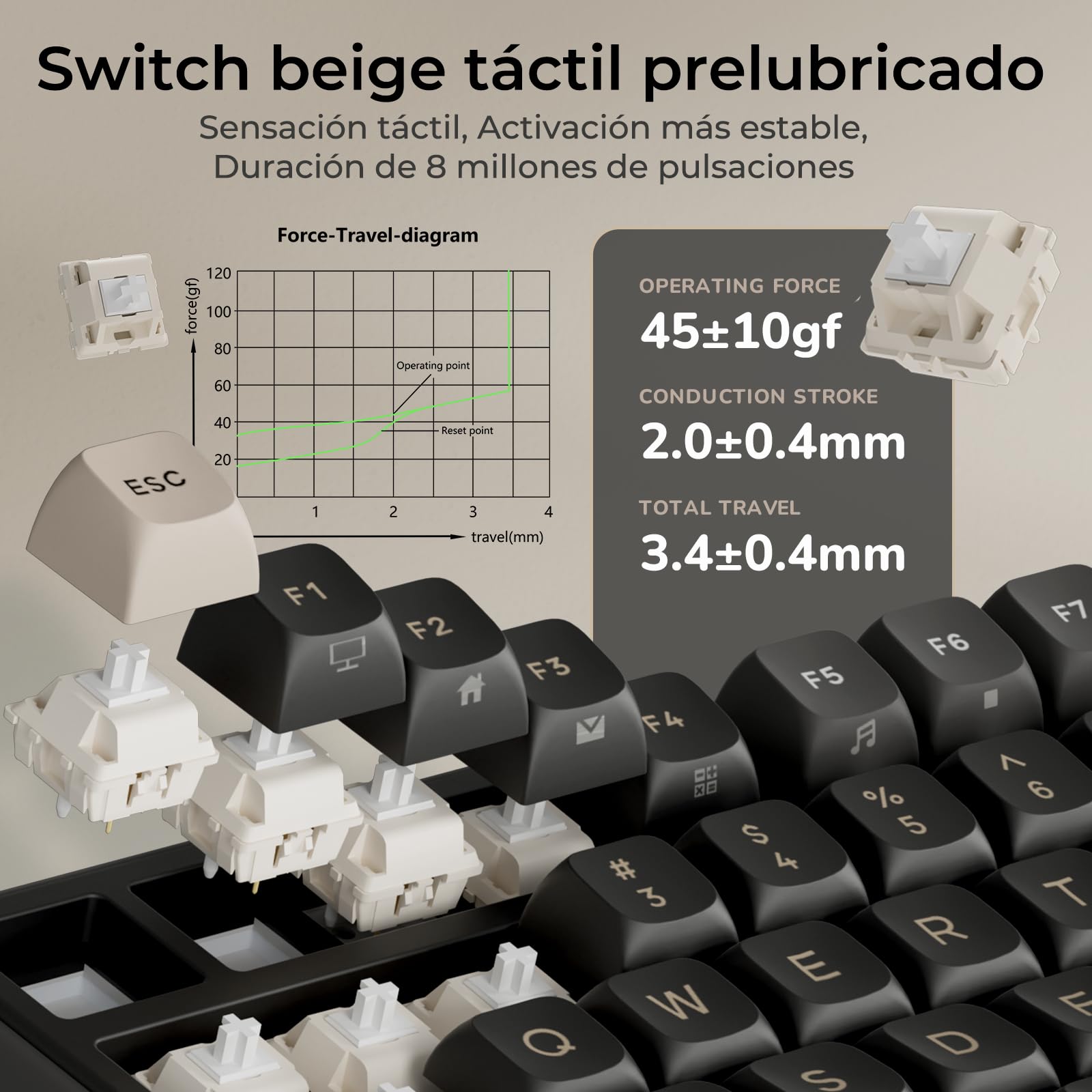 RK ROYAL KLUDGE R98 Pro Teclado Mecánico con Cable, 96% US Layout Teclado Gaming con Numérico, RGB, Perilla de Volumen, Gasket Structure, Teclas PBT MDA, Switch Lineal Pre-lubricado Hot-Swappable
