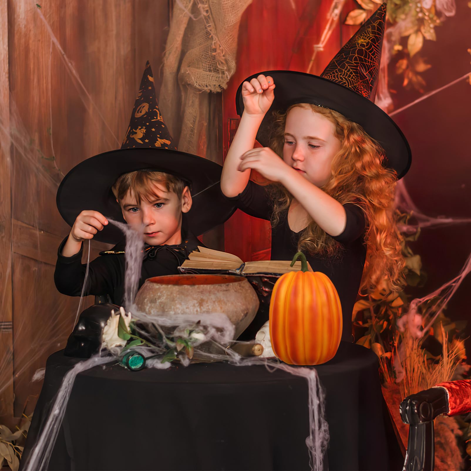Ciieeo Decorazione Di Zucca Artificiale Da 9 Pollici Finta Zucca Artigianale Ornamento In Resina Per Autunno Halloween Ringraziamento