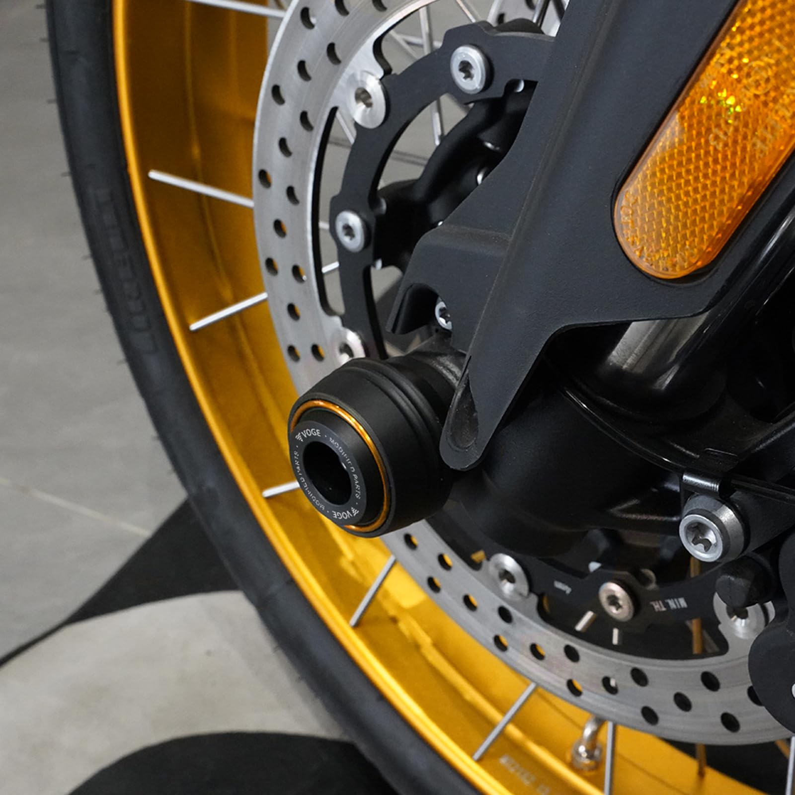 Passend Für VOGE DSX 900 525 625 Zubehör Motorrad Hinterrad Vorderachse Sturzpads Fallschutz Radschutz Gold