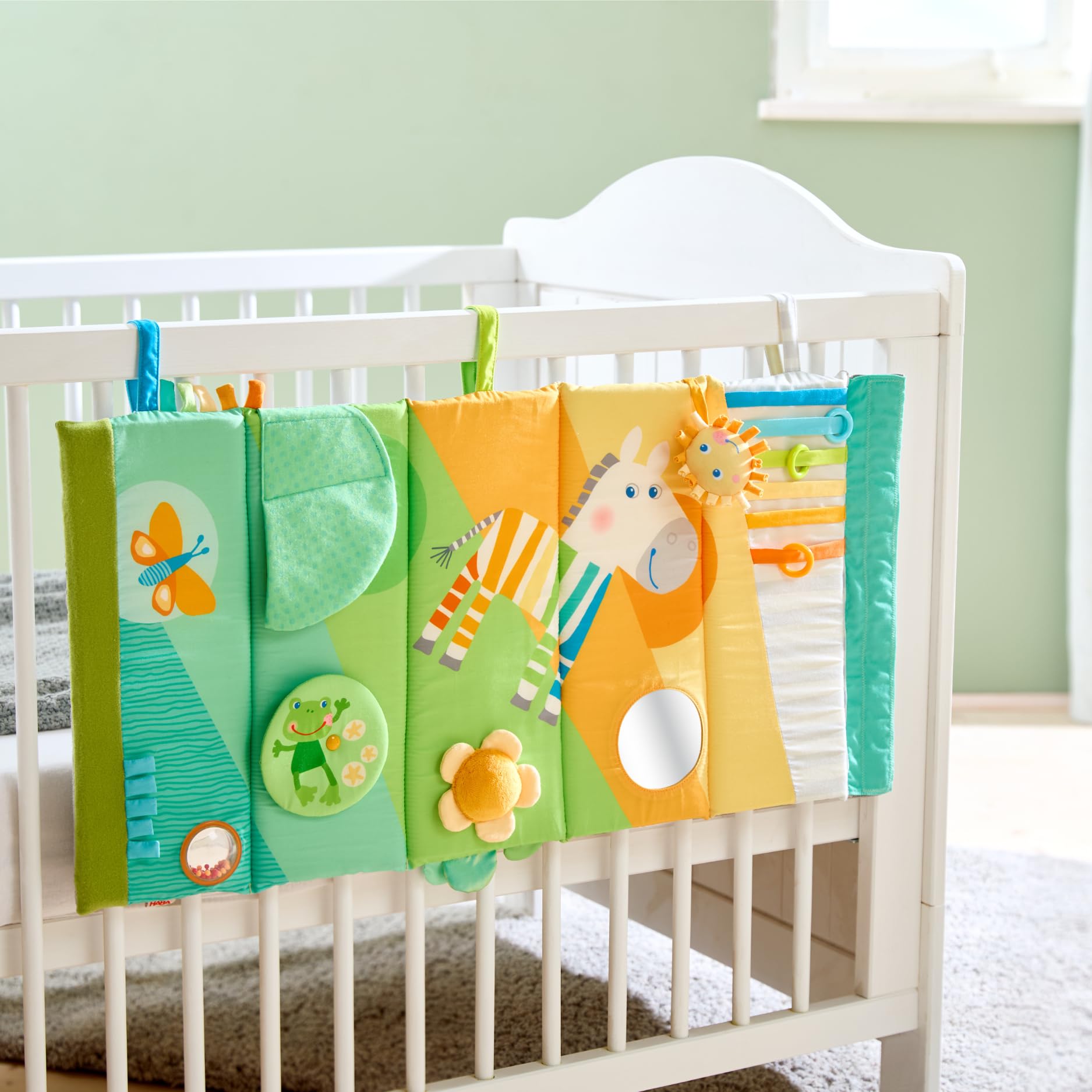HABA Baby Entdeckerrolle Zebra – Erstes Baby-Spielzeug 4-in-1 Multitalent ab 6 Monaten mit spannenden Effekten & Activity-Trainer – 2012336001