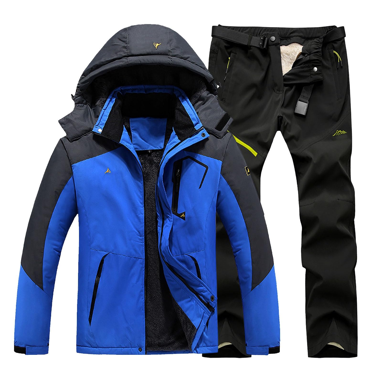 Generisch Skianzug Damen 2 Teilig Wasserdicht Snowboardjacke Winterjacke Skianzug Damen Skijacke und Hose Ski Set Winter Schneeanzug Snowboardanzug Atmungsaktiv Outdoor Skibekleidung