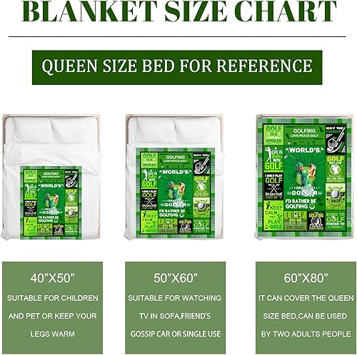 Miniatura 4 de Lopevctor Regalos de golf para hombres, manta de franela de golf para niños y niñas, regalos de golfista para hombres y mujeres, el mejor regalo de