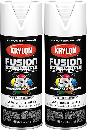 Vista 54 de Krylon Fusion All-In-One K02705007- Pintura en aerosol para uso en interiores y exteriores, transparente brillante, 12 onzas (paquete de 2)