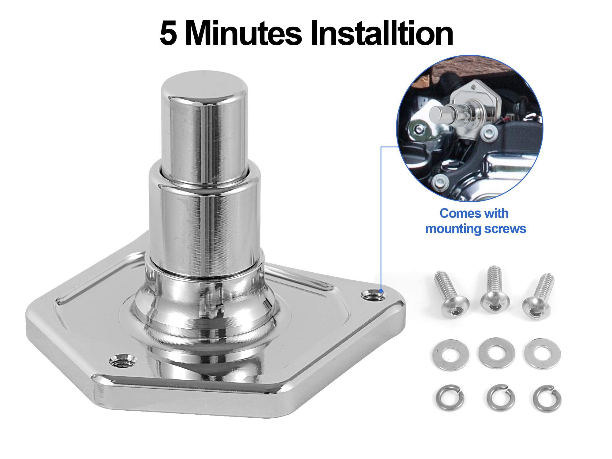 Cubierta de solenoide para motocicleta, botón de arranque, cubierta de botón de arranque compatible con Harley Davidson 1991-2017 Softail Dyna Sportster Big Twin, cromada