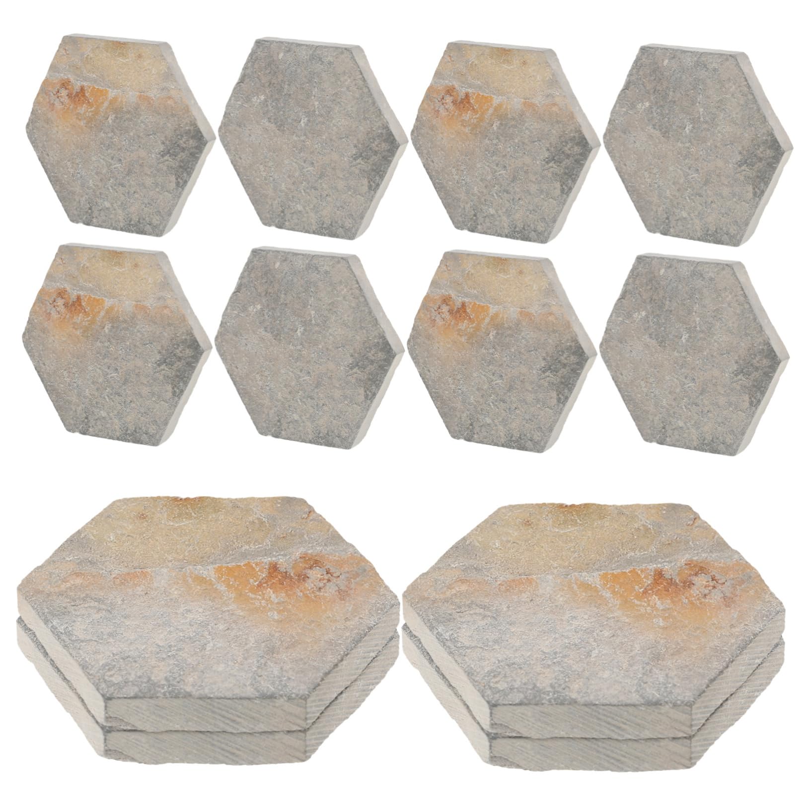 VANZACK 10pcs Hideout Fish Tank Decor Reptile Tank Background Reptile Climbing Decor Reptile Hides and Caves Tortoise Habitat Turtle Docks for Basking Reptile Tank Decor Rock