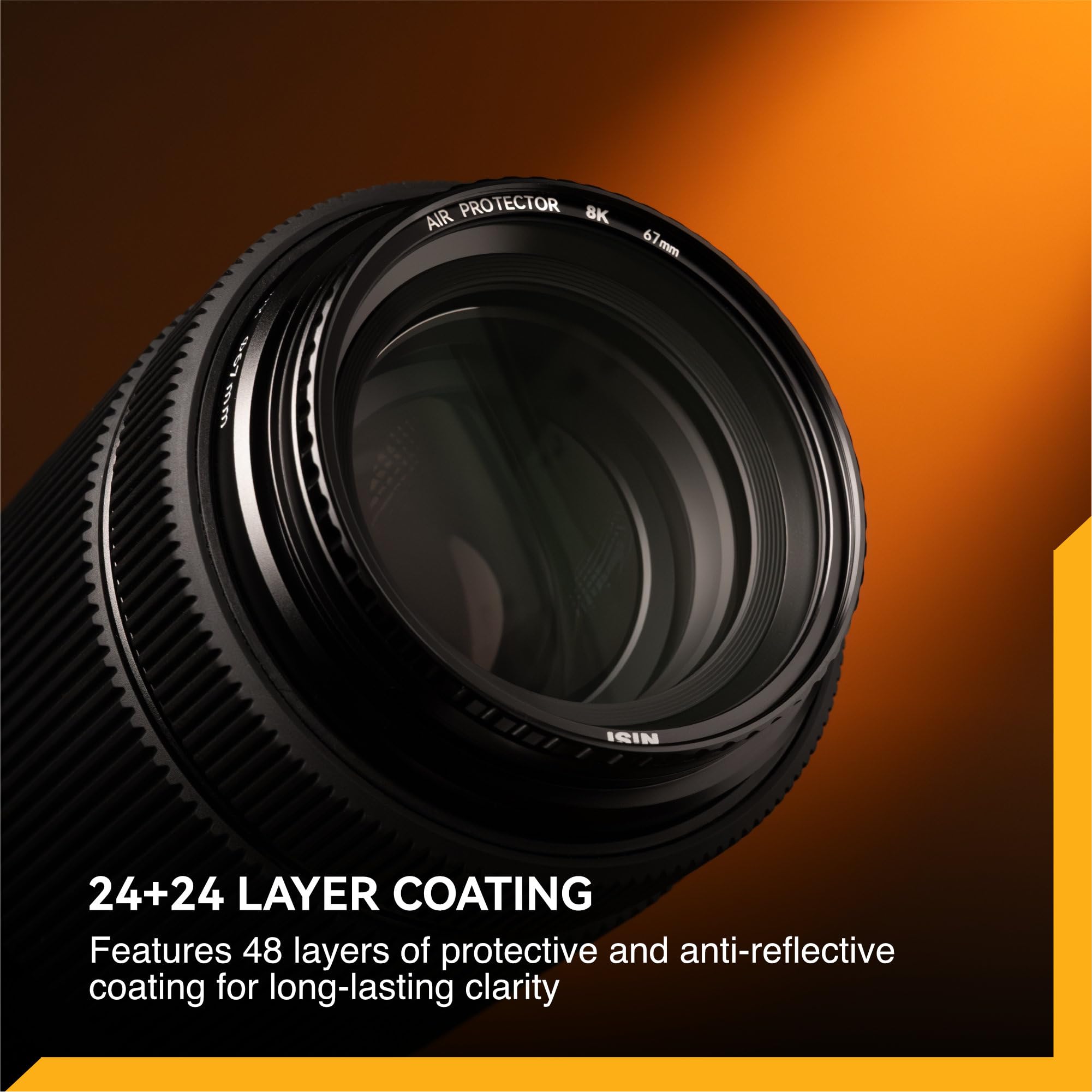 NiSi Filtro UV Air Protector 8K da 67mm, Rivestimento Nano 48 strati, Testato risoluzione 8K, Vetro Ottico esclusivo