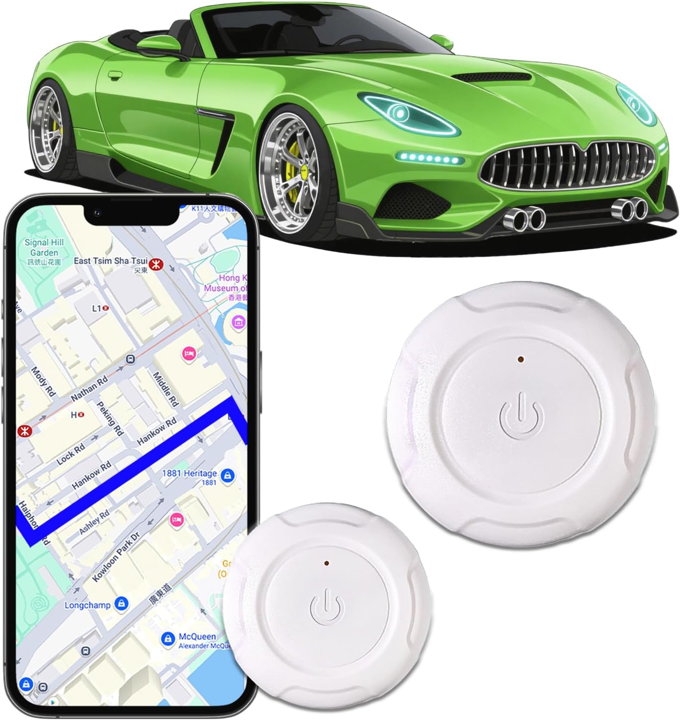 2025 GPS Tracker for Vehicles, Cars, Kids & Pets – Real-Time Tracking Device with No Monthly Fees, No SIM Card Required, Long Battery Life-Hidden Car Tracker with Worldwide Coverage & No Subscription