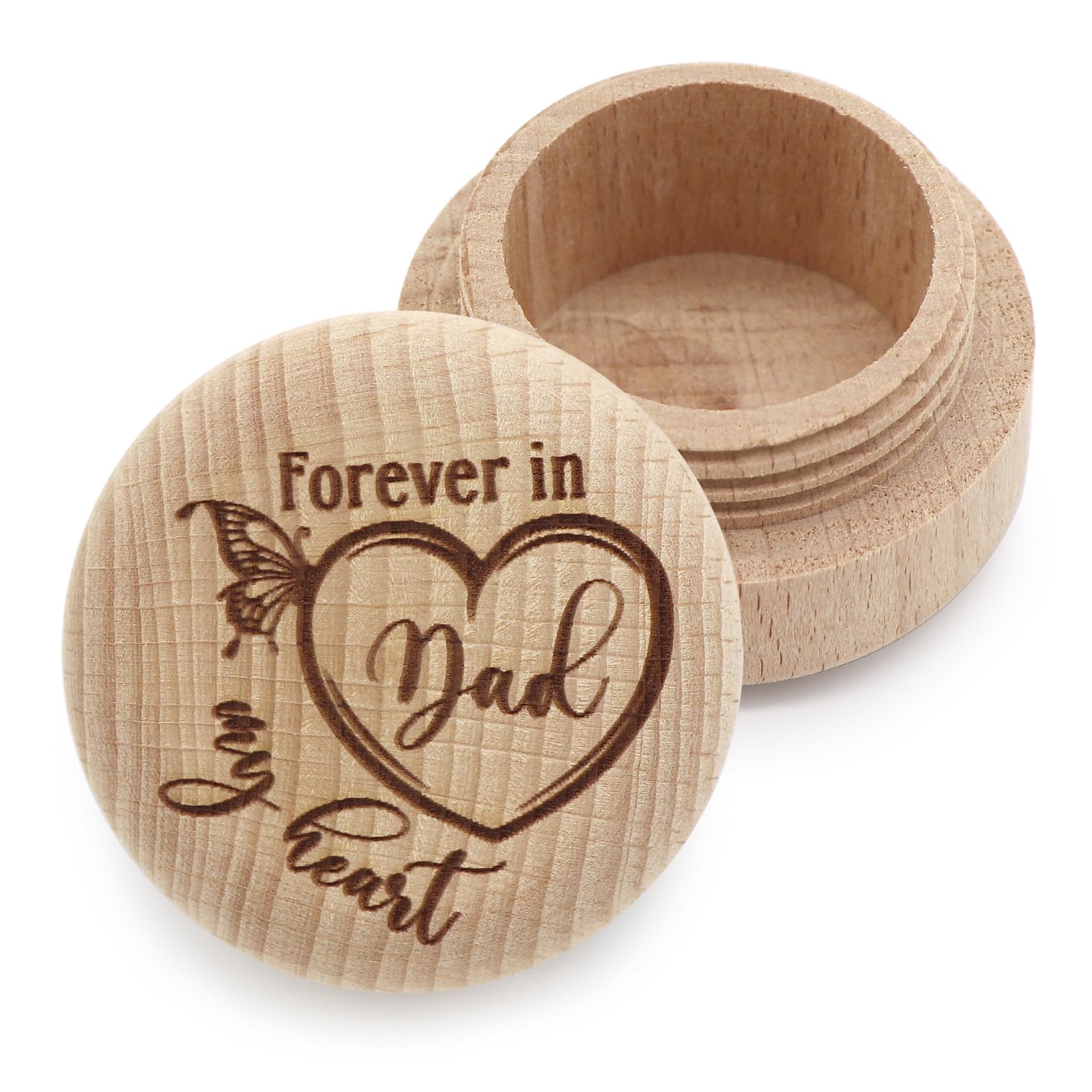 Custom lock of hair keepsake Box,Personalized Memorial Gift For Loss In Memory of Loved One,Remembrance?Sympathy, Bereavement Gift Mum Dad (heart dad)