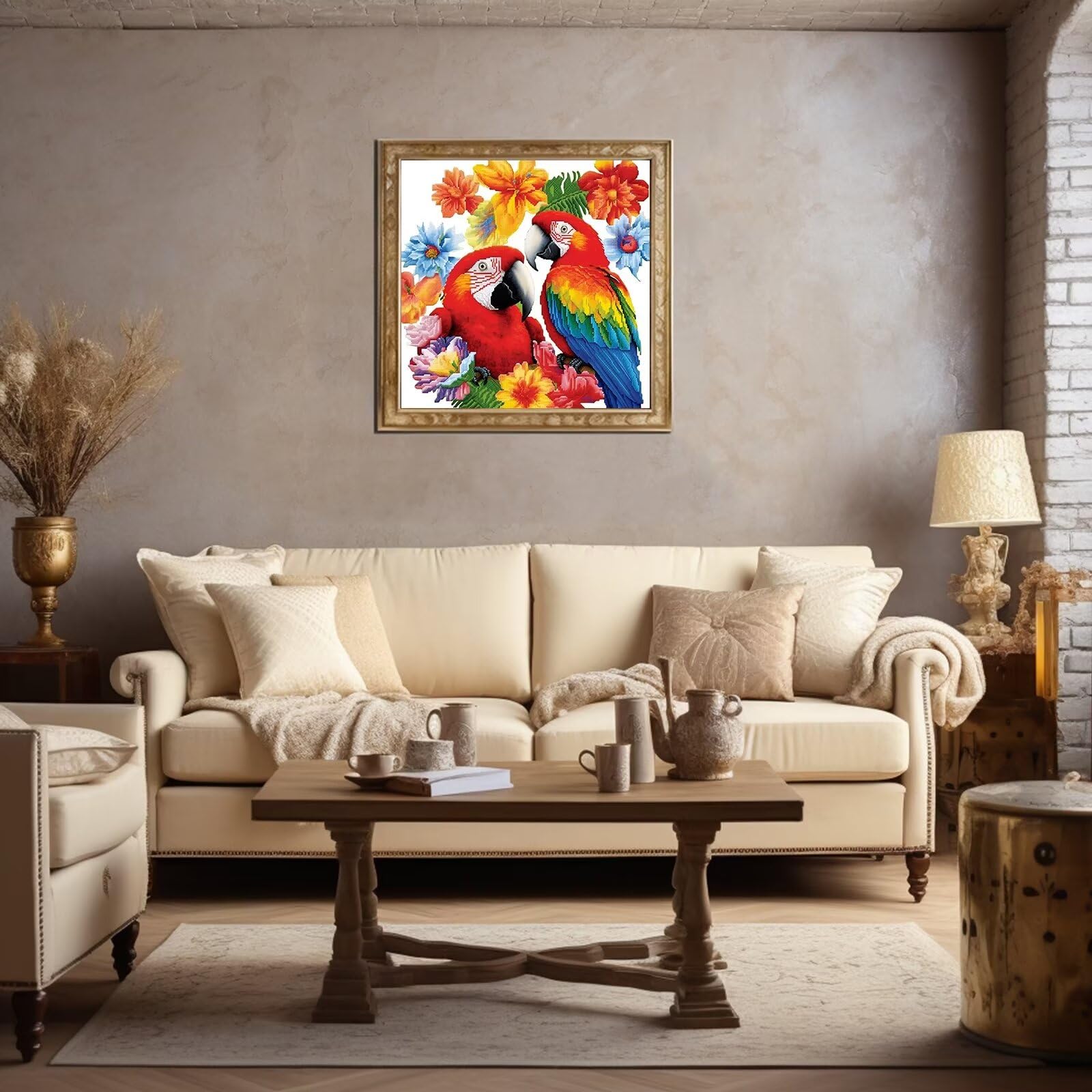 Xinpinzhou Broderie Point De Croix - 36x36 Cm Canevas Kit Complet