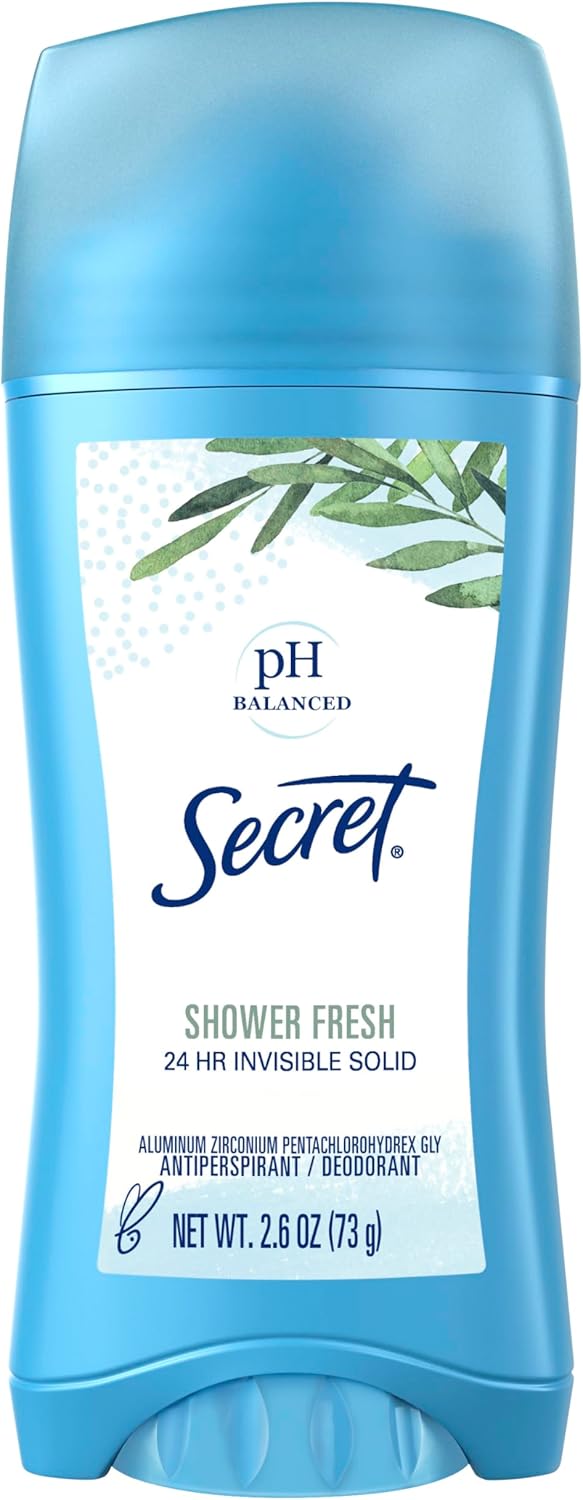 Secret Invisible Solid Antiperspirant and Deodorant, Shower Fresh, 73 g