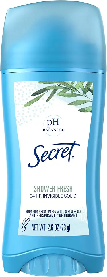 Secret Invisible Solid Antiperspirant and Deodorant, Shower Fresh, 73 g