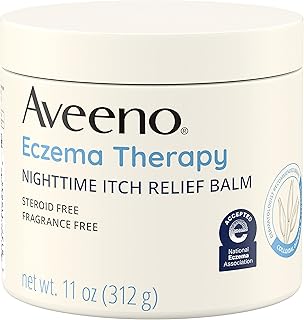 Sponsored Ad - Aveeno Eczema Therapy Nighttime Itch Relief Balm, Colloidal Oatmeal & Ceramide Soothes Itchy, Eczema-Prone ...