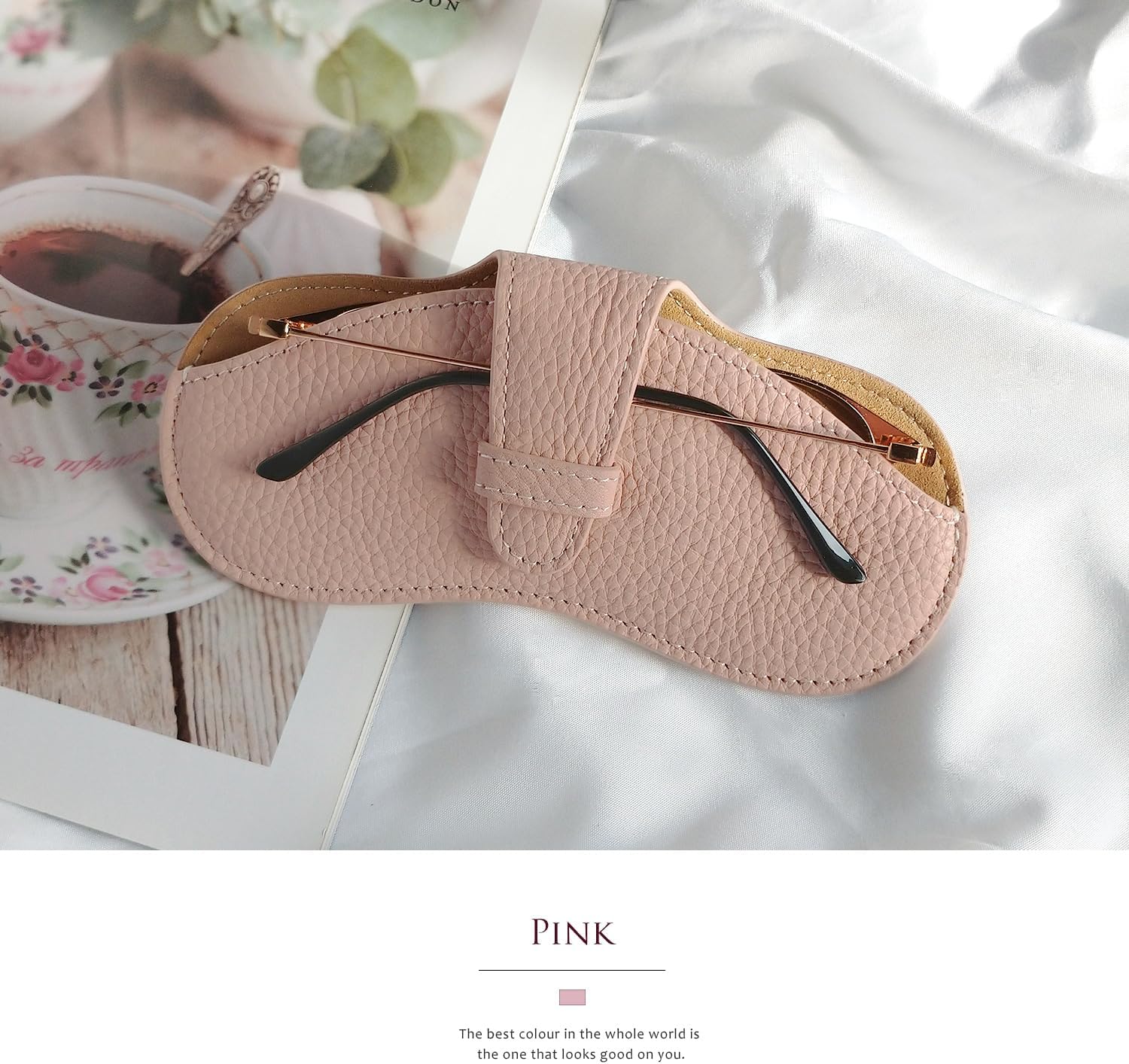 [ＥＬＥＧＡＮＣＥ－ｅ] メガネケース 眼鏡ケース おしゃれ レディース メンズ 革 レザー スリム 薄型 ソフト 軽量 コンパクト