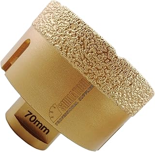 SHDIATOOL Forets Diamant 70mm Brasé Sous Vide et Trépans avec Filetage M14 pour Perçage à sec en Porcelaine Carrelage Granit Marbre