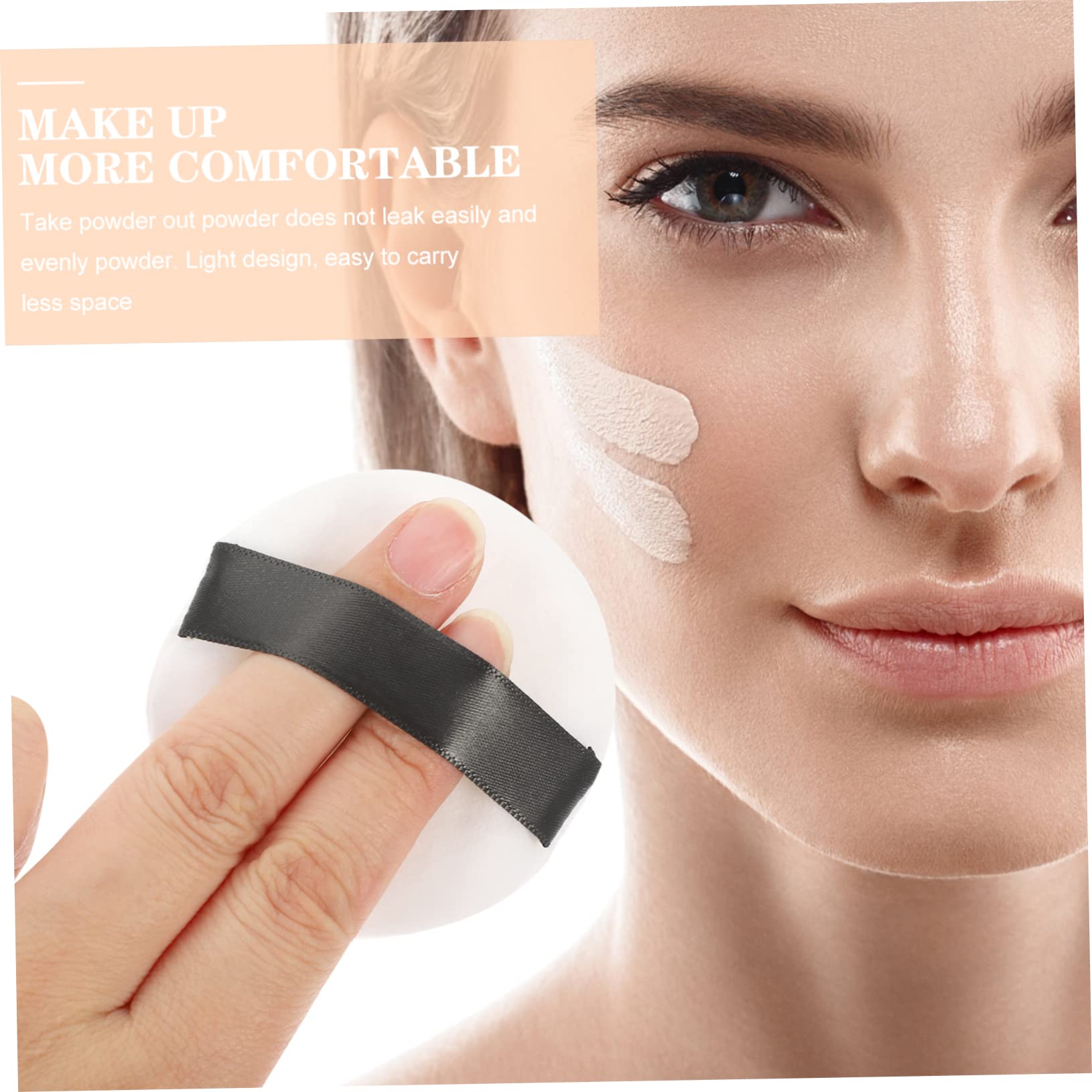 WOFASHPURET 1 Set Stylish Refillable Powder Box Portable Case with Puff Durable Airtight Holder for Loose Powder Blusher Foundation for Travel Everyday Use