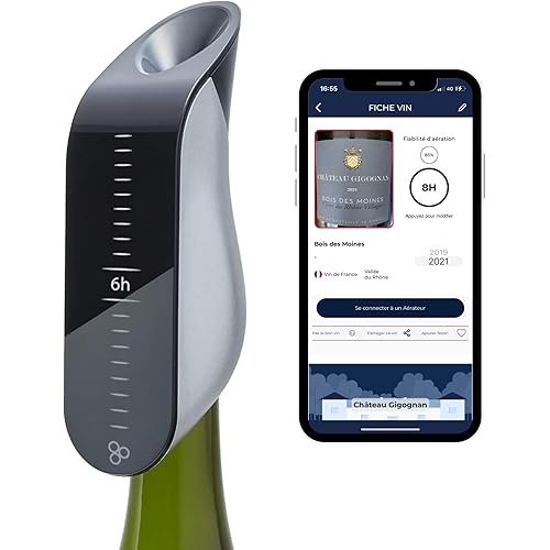 Electric Wine Aerator Aveine - Precise and Instant Aeration for Enhanced Wine Tasting - Innovative French Technology - Free Smart App