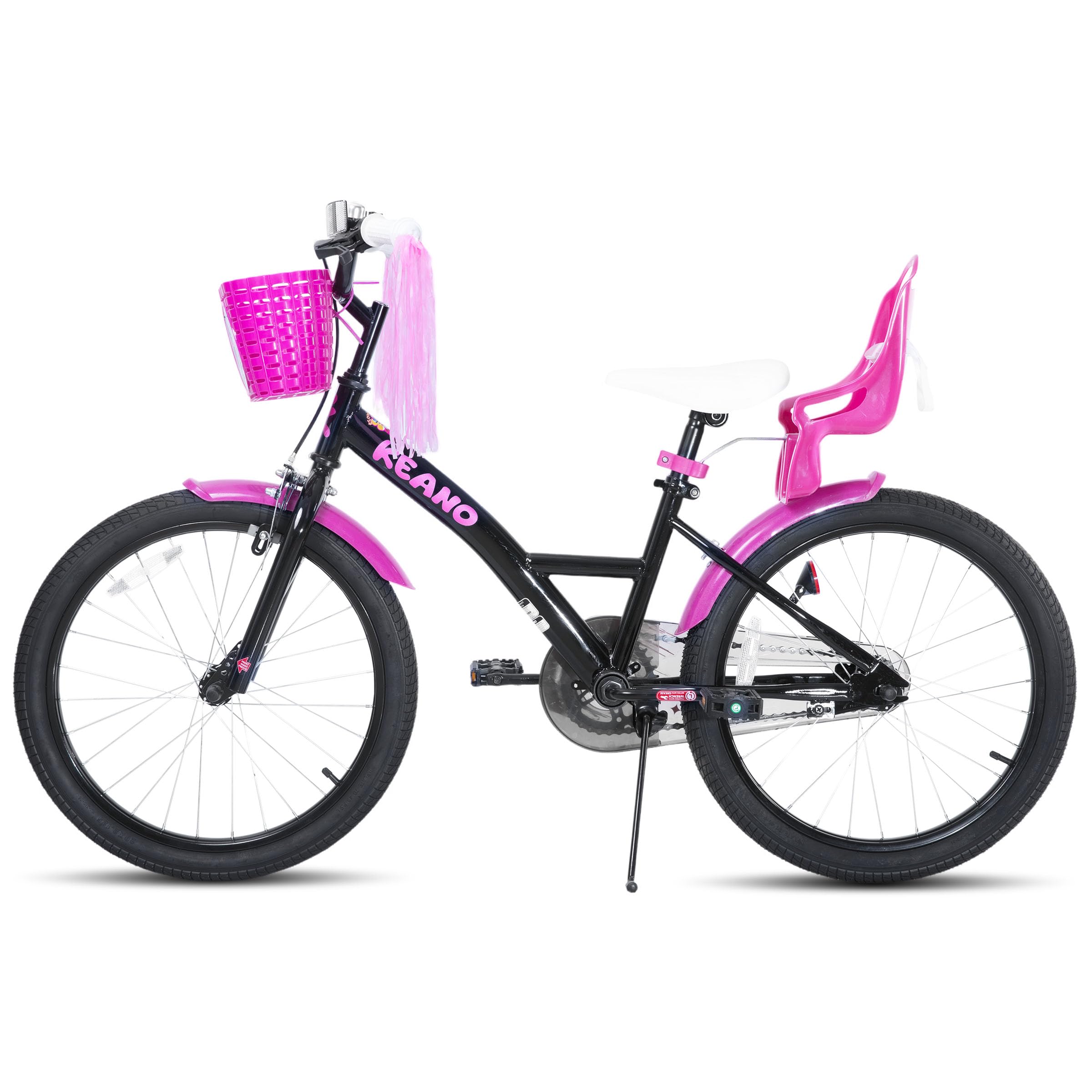 JOYSTAR Zinnia Vélo enfant 14/16/20" pour fille de 2 à 11 ans, vélo fille avec roues stabilisatrices, Baket & serpentins
