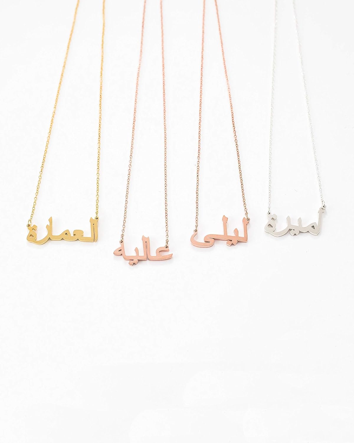 CAITLYNMINIMALIST 18K Gold Plated Sterling Silver Custom Arabic Name Islamic Calligraphy Necklace Gift For Women