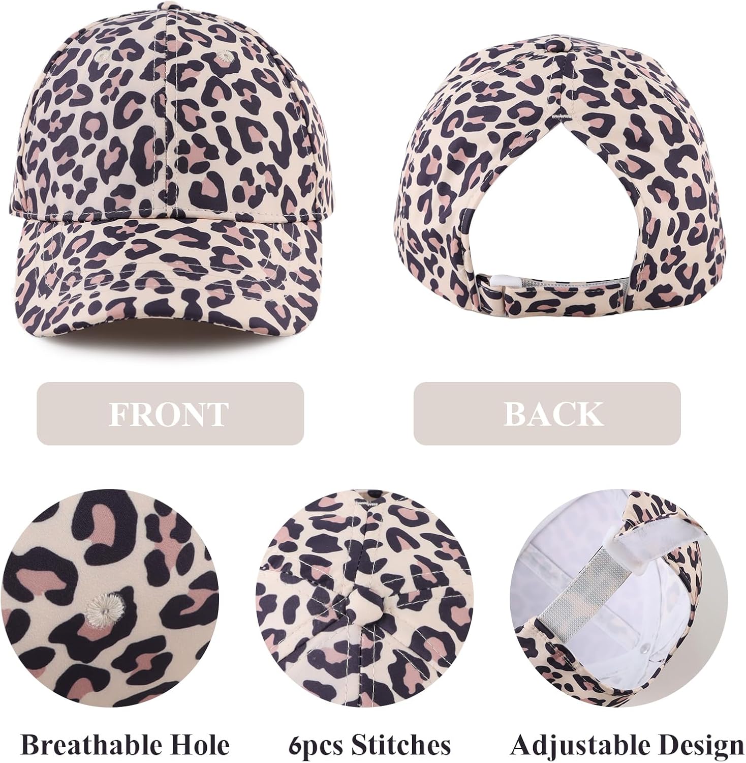 Zsedrut Girls Glitter Baseball Cap Kids Adjustable Ponytail Hat Toddler Summer Mesh Trucker Hats - Image 2