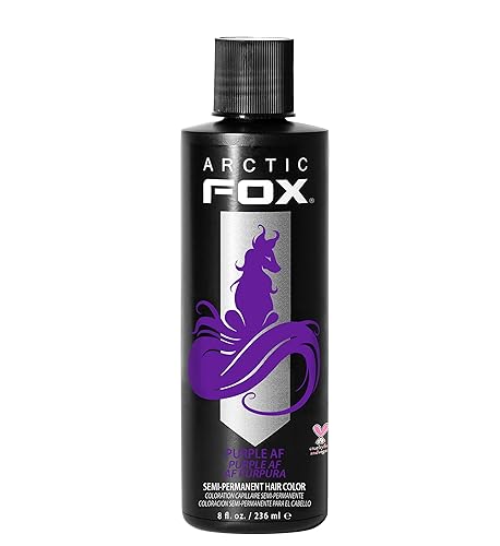 ARCTIC FOX Tinte semipermanente para el cabello vegano y libre de crueldad animal 8 onzas líquidas morado AF