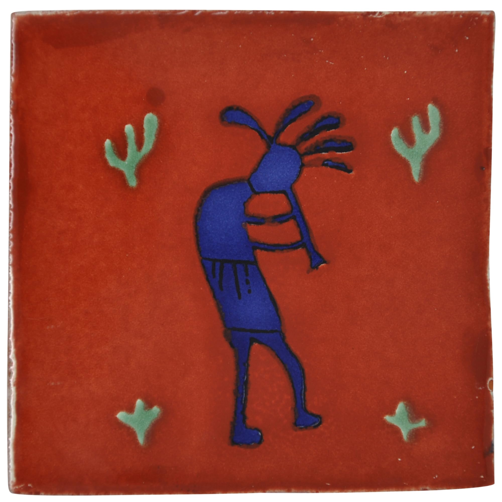 Tumia LAC Handmade Mexican Talavera Tile - Authentic Style Timo Ceramic Tiles for Crafts, Backsplashes and Home Improvement - Individual Tile