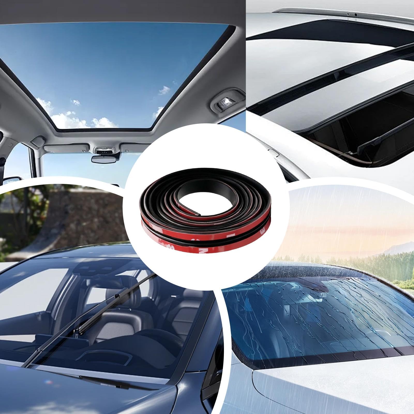 protezioni auto per portiere Striscia di tenuta per parabrezza per auto in gomma a forma T per portiera per per camioncino berlina automobilistica RV
