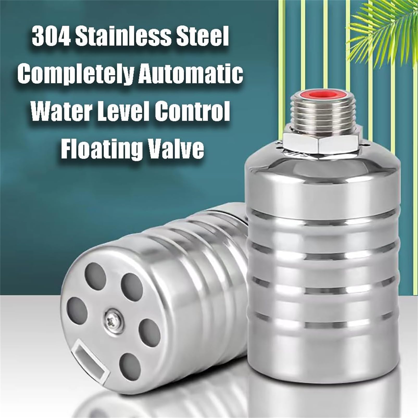 vlrbfl Scomeri 304 Stainless Steel Automatic Water Level Control Floating Valve, 3/4'' Side Water Intake, Silver, Float Valve, Water-Level-Control-Valves