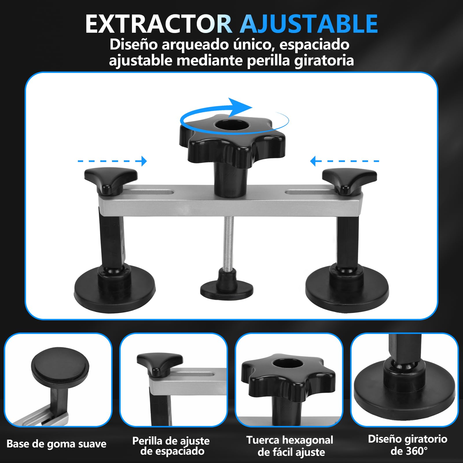 Kit Extractor Abolladuras Coche 119Pcs - Sacabollos Coche Ventosa Kit Sin Pintura Herramienta de Reparación Chapa Kit de Quita Desabollado para Reparación Daños Granizo Automóviles