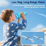 Odatay 4K 1000X Digital Microscope for Kids with 32G Card, Long Distance Viewing & 2.4" Screen Portable Handheld Edu Toys for Age 3-12 Exploring Bugs Plants at Home Classroom & Outdoor Travel, Blue