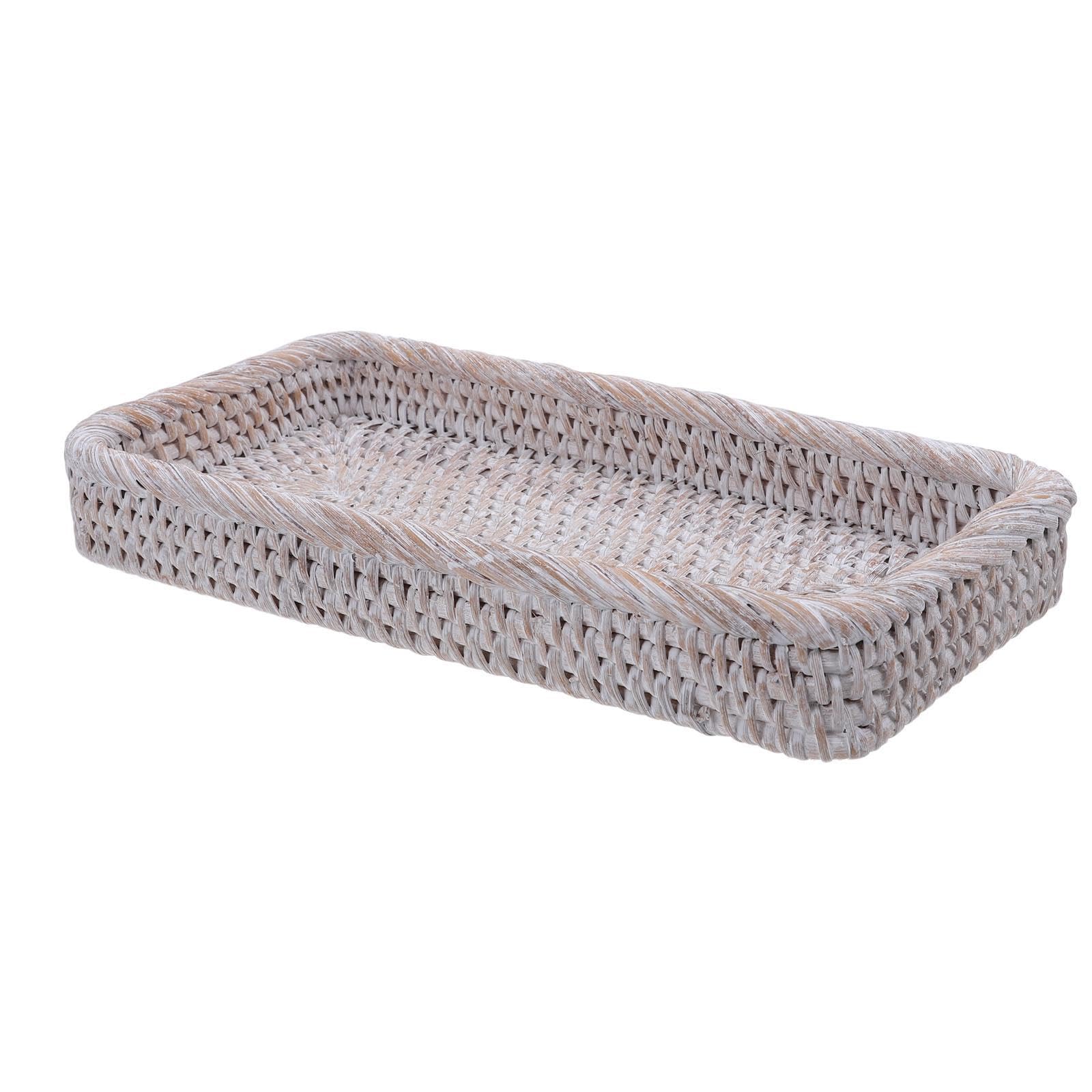 Plateau en rotin tressé à la main Operitacx 25x12,5 cm rectangulaire
