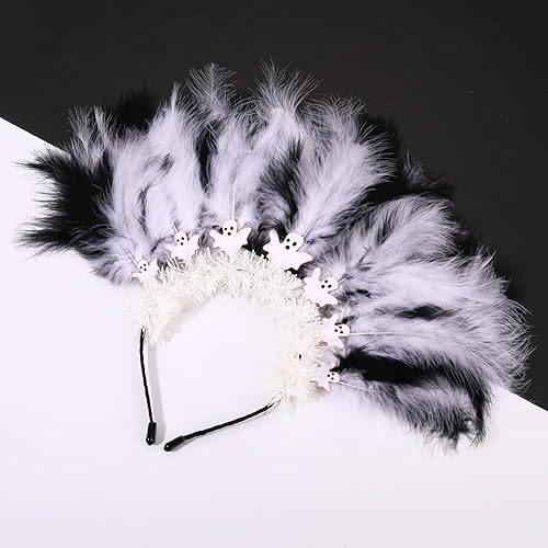 Miniatura 4 de YAHPERN Diademas de Mardi Gras para mujer, máscara de flor de lis, diadema de plumas de carnaval, accesorios para el cabello, regalos