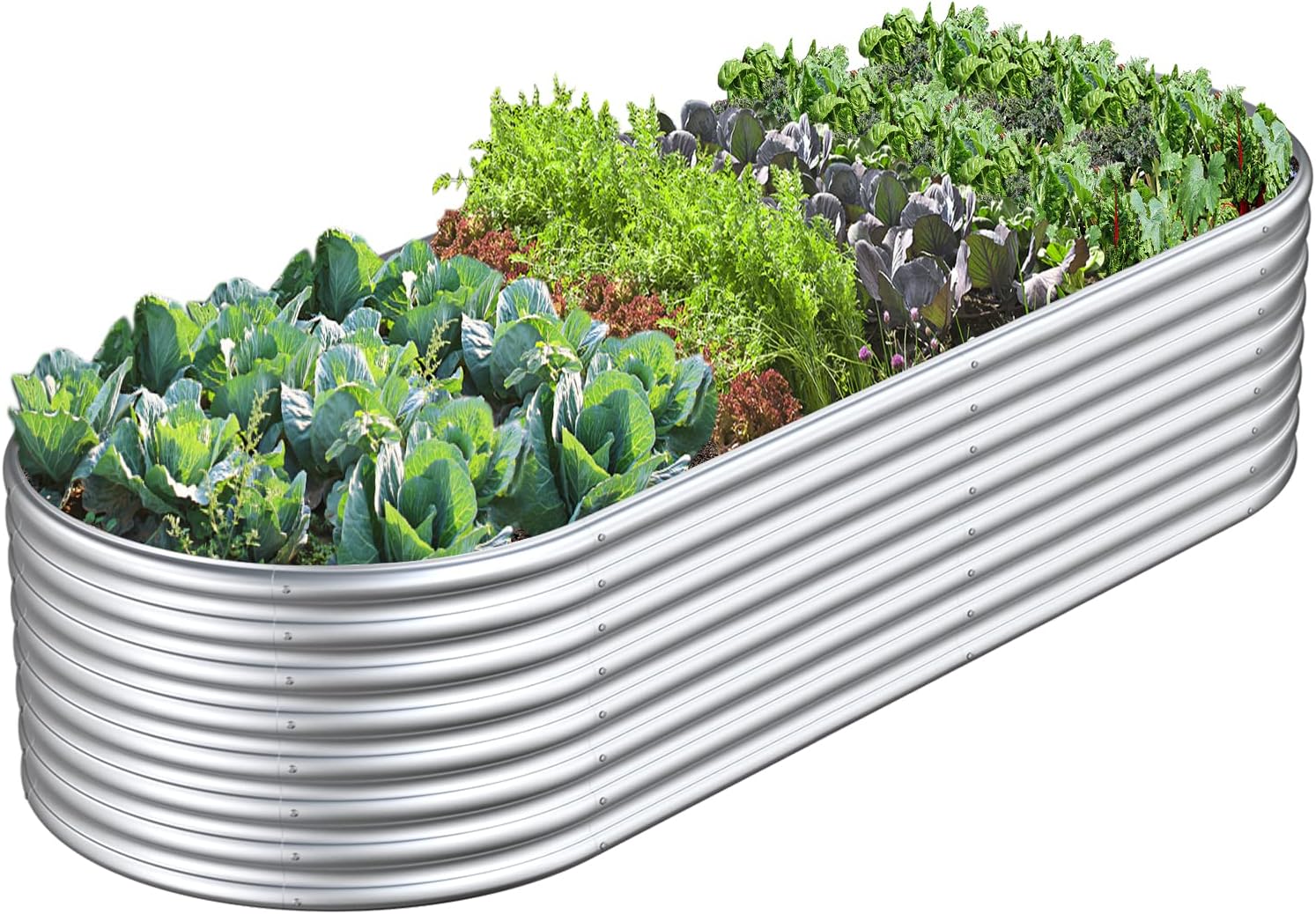 FRIZIONE 6x3x2FT Raised Garden Bed for Vegetables, Outdoor Garden Raised Planter Box, Backyard Patio Planter Raised Beds for Flowers, Herbs, Fruits