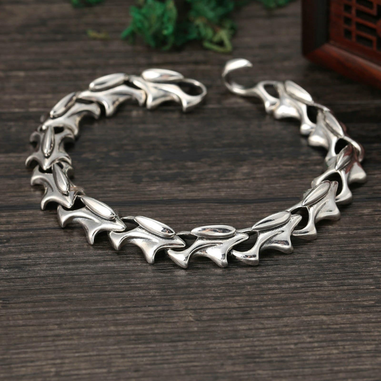 Armband Echter 925er Silber Herren Gliederkette Armband