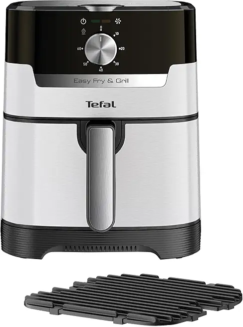 Tefal EY501A Easy Fry & Grill Heißluftfritteuse, 4,2 L Fassungsvermögen, 2-in-1 Technologie, Extra Crisp-Technologie, energiesparend, Grill-Technologie, Timer, Nube, Weiß