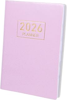 Lurrose 2026年A7ポケットスケジュール帳 薄型携帯プランナー 厚手白紙でにじみにくい 英語マンスリー&ウィークリー手帳 小型日程管理ノート 贈り物にも最適