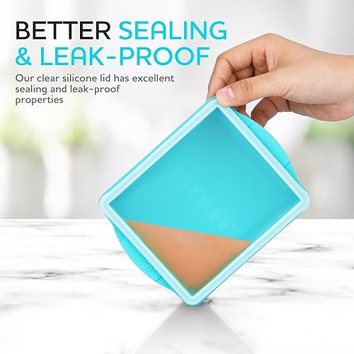 Miniatura 4 de Bandejas de silicona para congelador de 2 tazas con tapas, moldes de silicona para congelador de sopas, a prueba de fugas, sin BPA, apilables, aptas