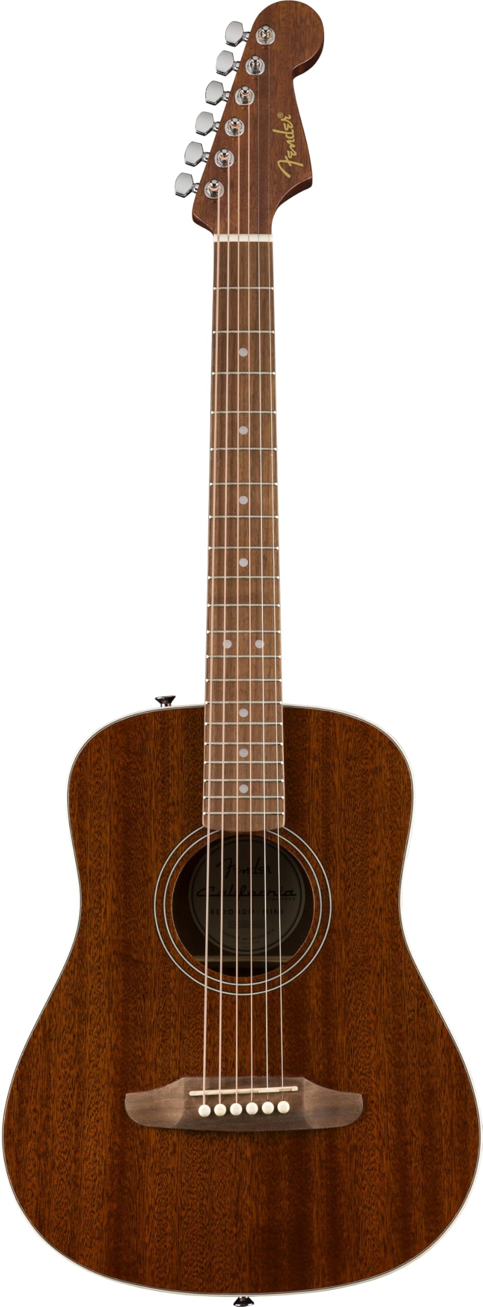 Fender California Standard Redondo Mini-Akustikgitarre Sapele-Decke natürliches Sapele Tasche