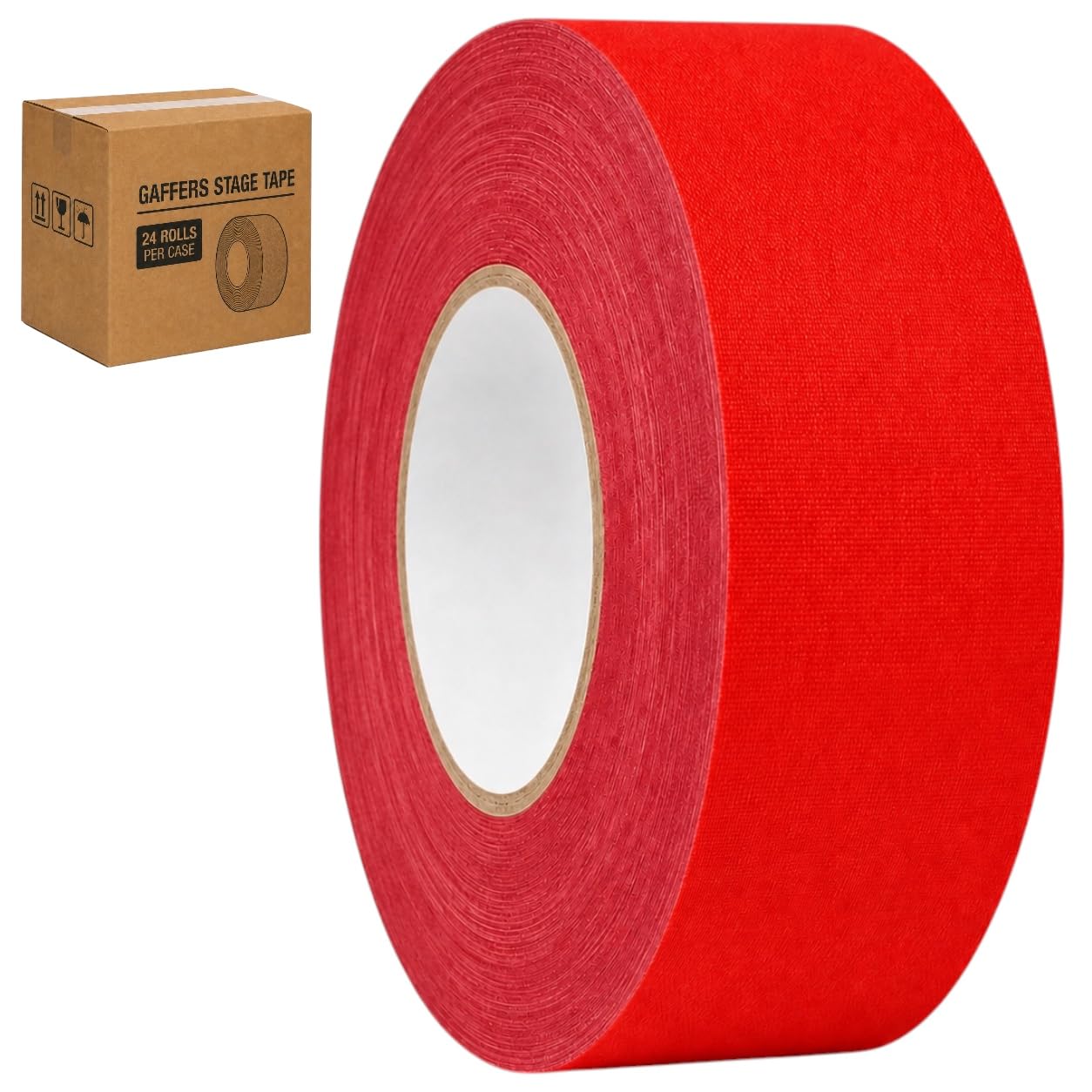 GGR Supplies CGT-80 Gaffers Stage Tape, Red, 2 in x 60 yd, 24-Pack