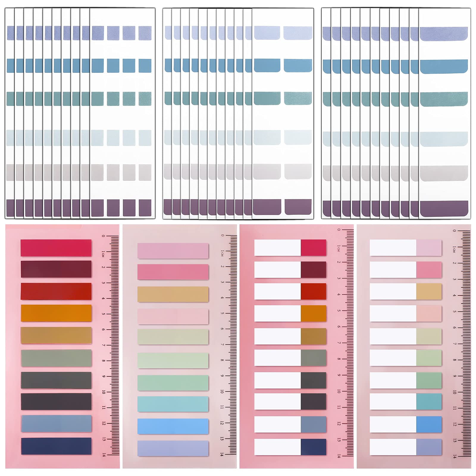 Buy 1220 Pieces Index Tabs Sticky Writable File s Tabs Colorful Notes ...