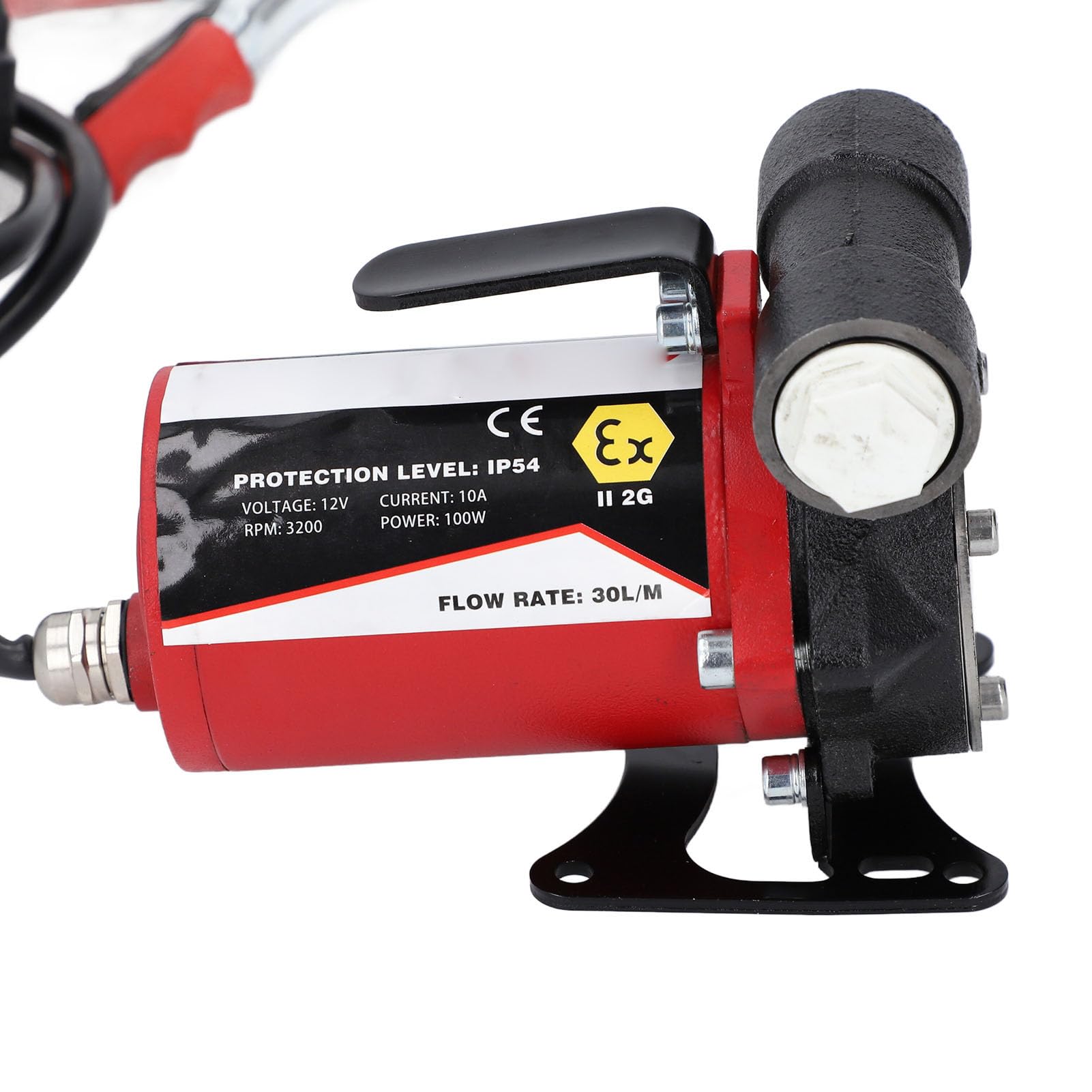 Annadue Pompa Trasferimento Olio Auto Adescante, 12V Antideflagrante con | Pompa di trasferimento carburante silenziosa, motore in rame, 30 l/min per auto, barche,