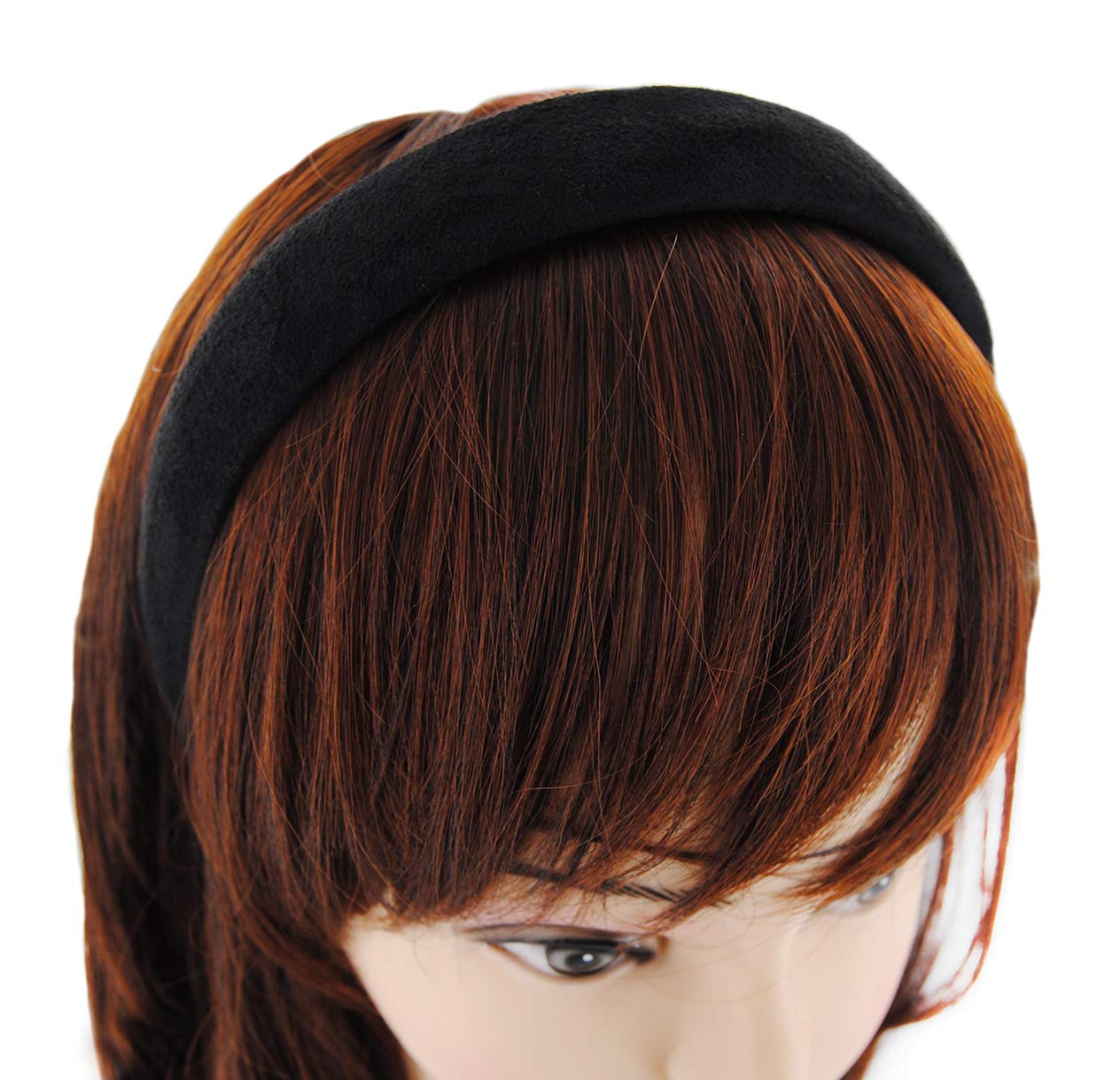 Axy Leder-Look Haarreif In Kroko-Optik – Vintage Stirnband, 3,5 Cm Breit, Schwarz