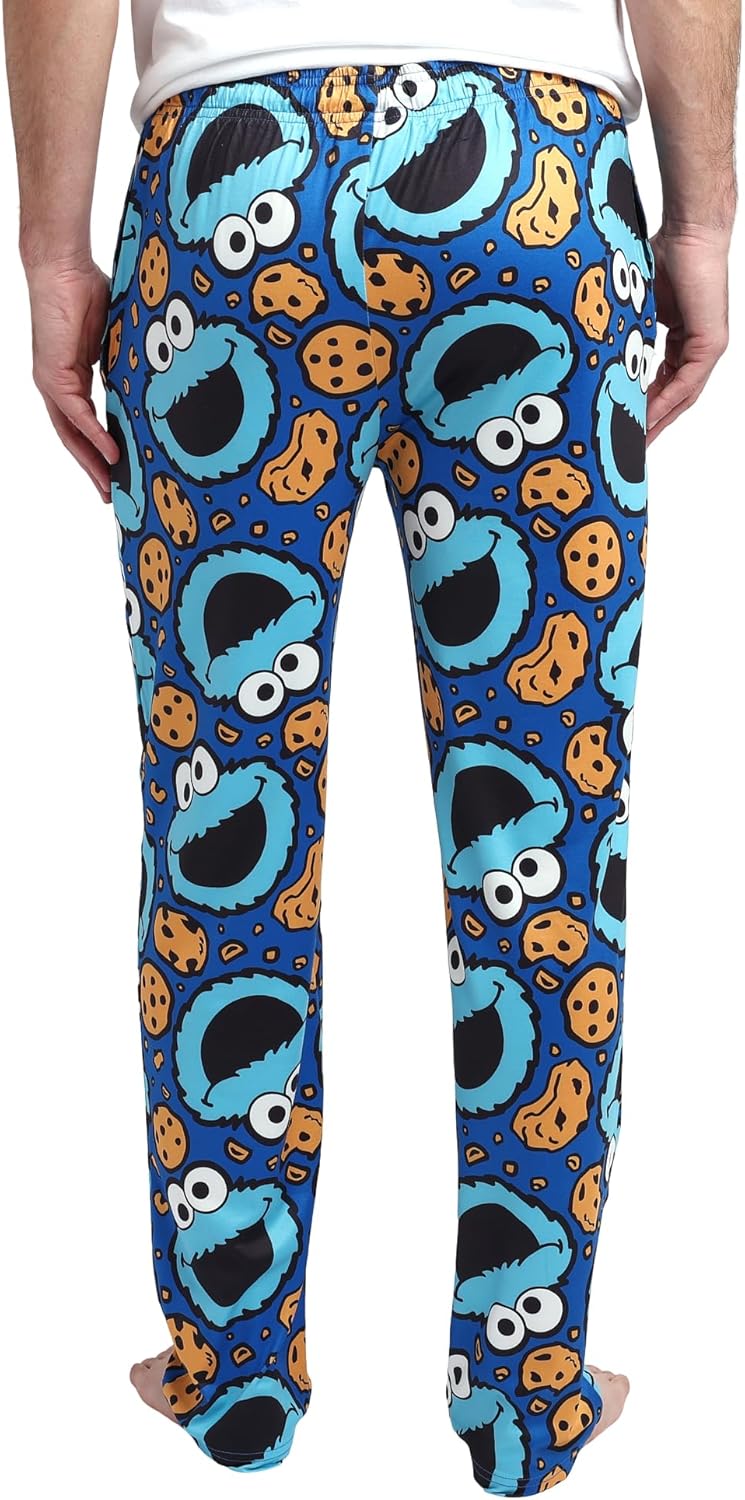 Sesame Street Cookie Monster AOP Mens Sleep Pajama Pants - Image 2