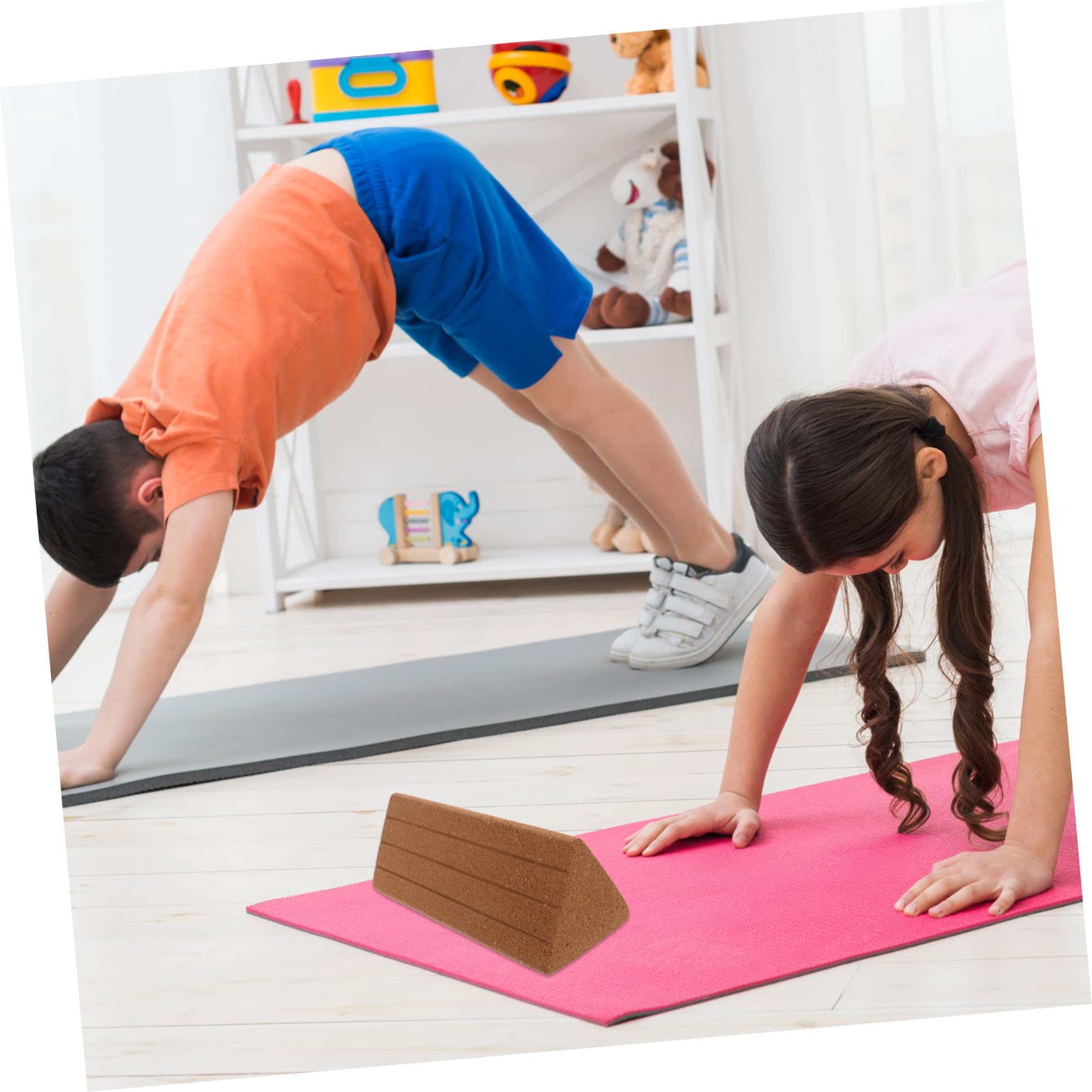 Bloques De Yoga Triangulares De Corcho De Alta Densidad Soporte Versátil Para Yoga Danza y Fitness Para Principiantes Mejora La Coordinación y Flexibilidad
