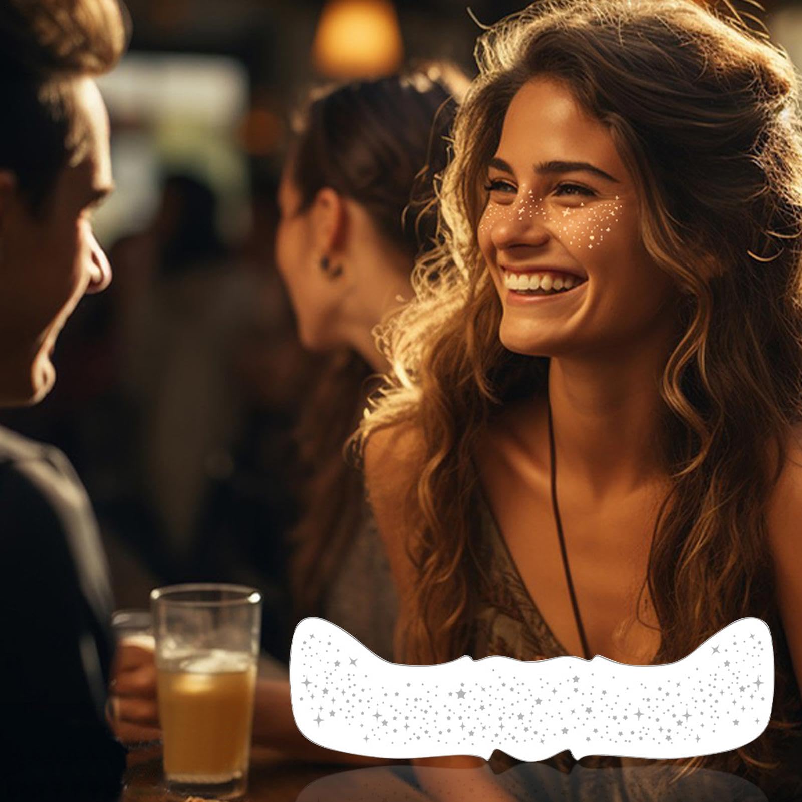 Makeup Glitter Speckle Patches for Face | Waterproof Speckles Patches Decor,Face Glitter Makeup Speckle,Safe and Harmless Makeup Tool for Concerts,Music Festival,Beach Days