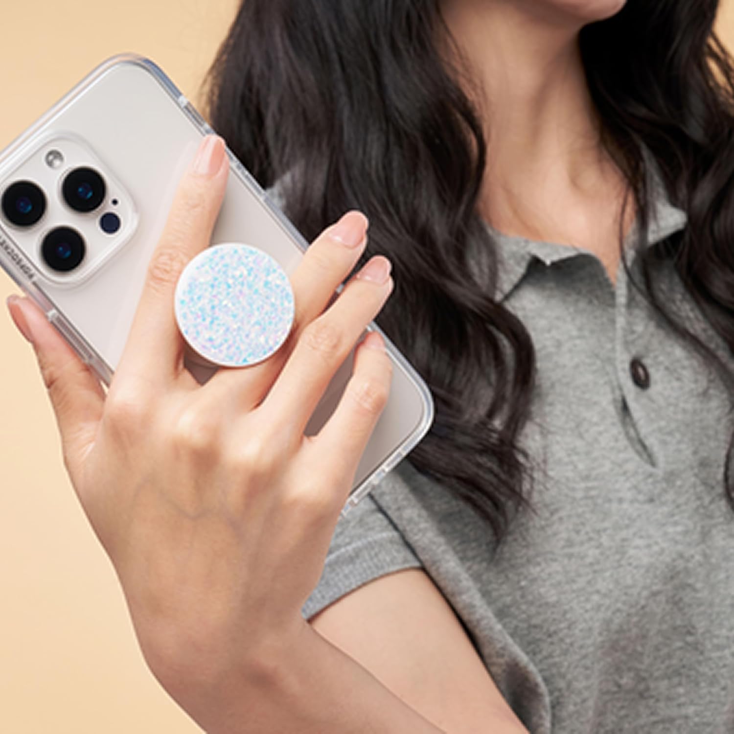 ​​​​PopSockets Phone Grip with Expanding Kickstand, Adhesive Grip - White - Image 4