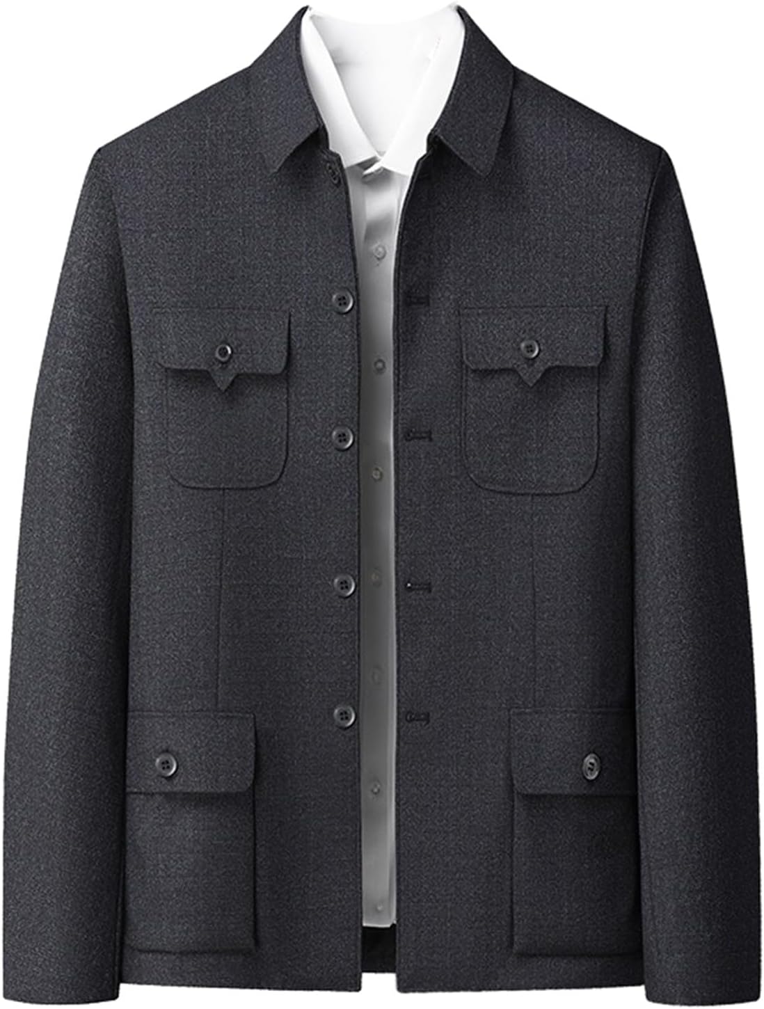 Men's Chinese-Style Zhongshan Suit for Elderly Gentlemen, Spring and Autumn Coat for Fathers and Grandfathers