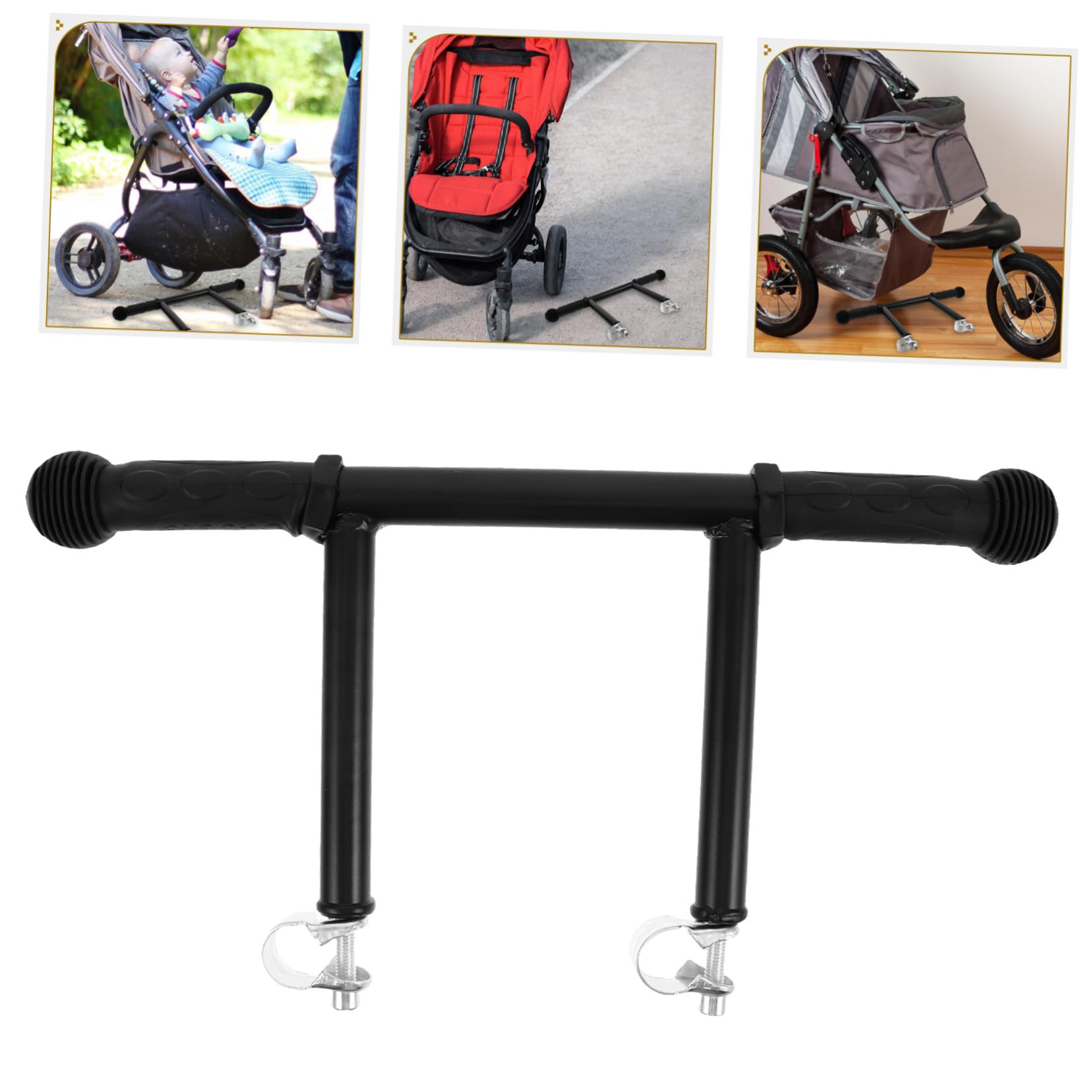 ORFOFE Extension de Poignée Poussette avec Attache Rallonge Rehausseur de Guidon pour Compatibles Améliore Confort et Interaction Parent- Installation Facile pour Sorties Famille