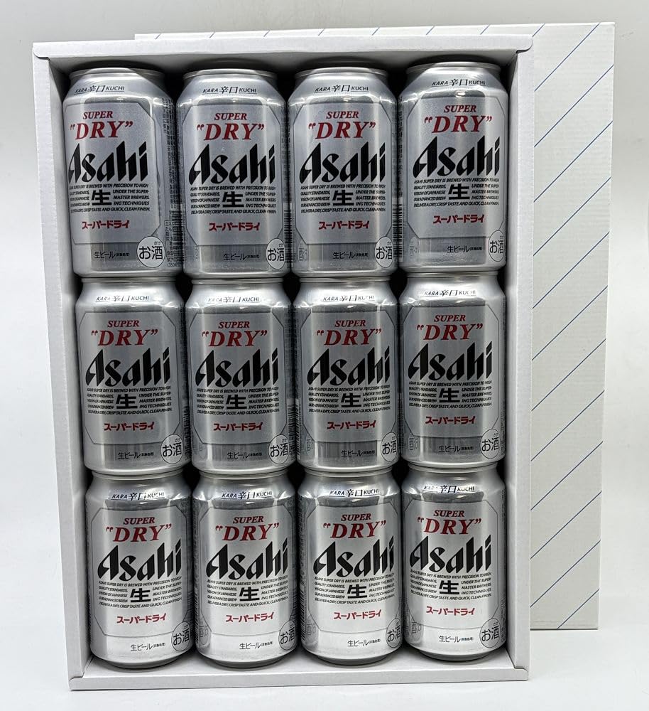 Amazon.co.jp: 【包装済み・包装紙ブルー】【350缶 12本ギフト箱入