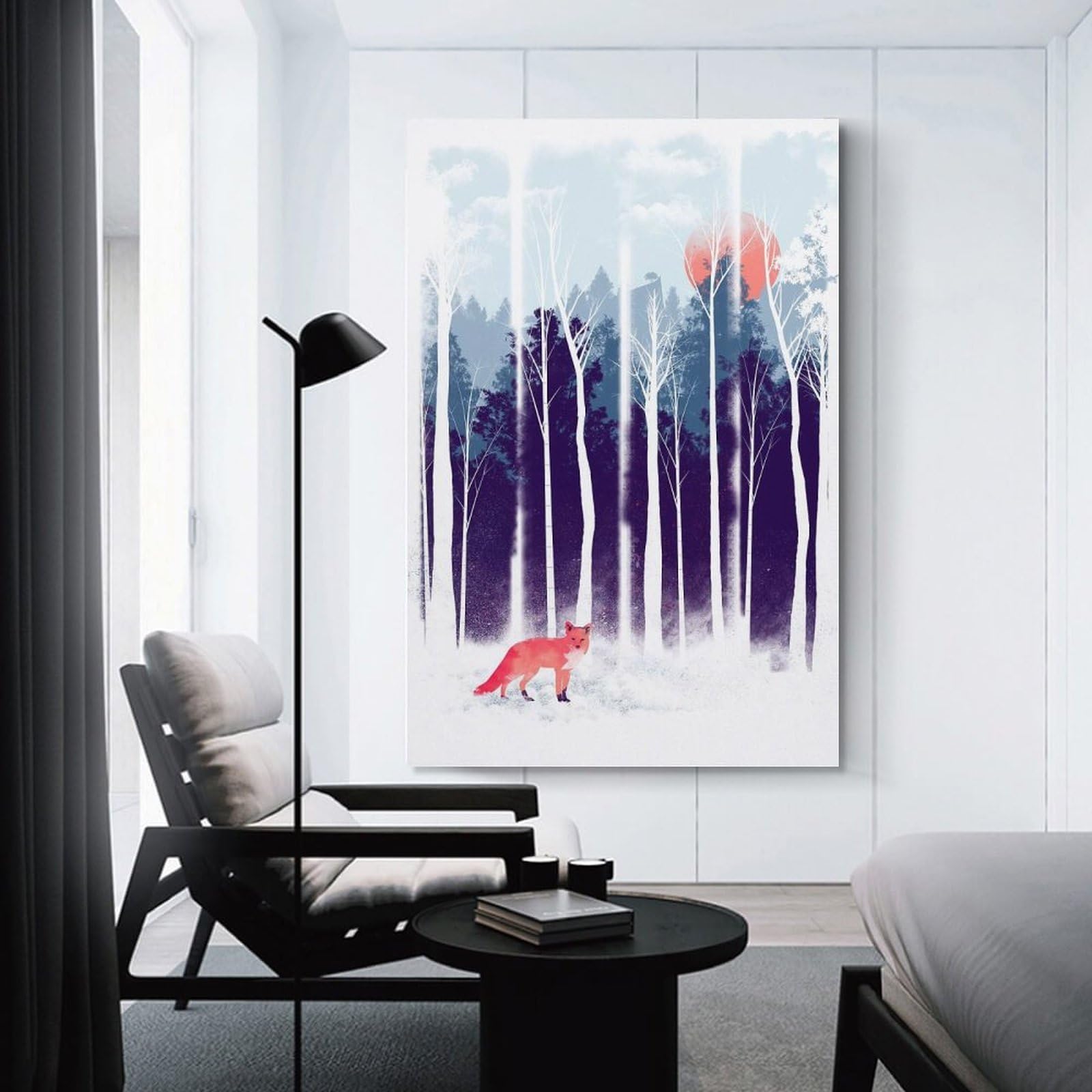 Junmoney Canvas Wall Art Winter Mood, 20x30inch(50x75cm), for Corridors, Hallways Or Apartment Entries, Decorative Canvas Styling for Entry Areas